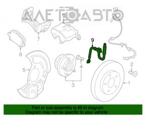 Furtun de frână dreapta față Chevrolet Malibu 16-