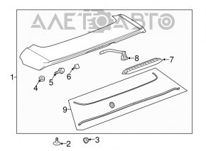 Spoilerul portbagajului GMC Terrain 18-