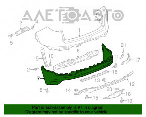 Buza bara spate GMC Terrain 18- structura, fara senzori de parcare, zgarieturi.