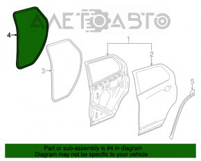 Garnitura de etanșare a cadrului ușii din spate, dreapta, pentru GMC Terrain 18-