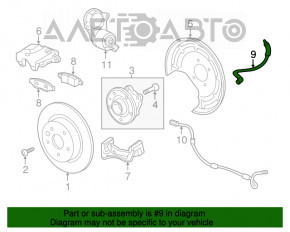 Furtun de frână spate dreapta pentru GMC Terrain 18-