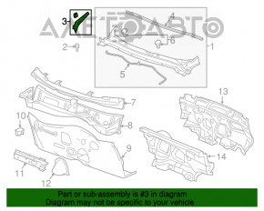 Garnitura de etanșare a ștergătoarelor de parbriz stânga pentru GMC Terrain 18 - fixările sunt rupte