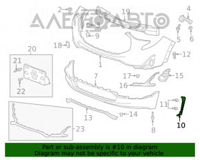 Suportul de bara fata dreapta de jos pentru GMC Terrain 18-