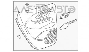 Capacul usii spate stanga pentru GMC Terrain 18, piele neagra.