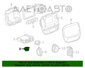 Difuzor central torpedo GMC Terrain 18- Bose