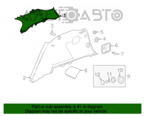 Capac spate dreapta pentru GMC Terrain 18- gri.