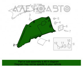 Capacul arcului drept GMC Terrain 18- negru