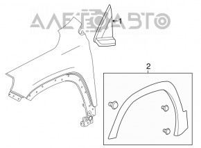 Capacul aripii fata stanga GMC Terrain 18- structura