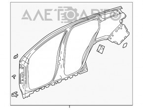 Aripa spate stânga GMC Terrain 18- pe caroserie, grafit, bare