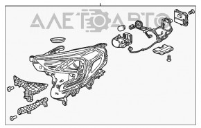 Far stânga față asamblată GMC Terrain 18-21 LED cu suporturi