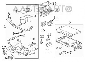 Кнопки подогрева сидений левая GMC Terrain 18-