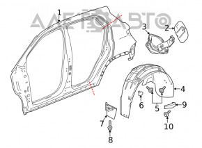 Aripa spate stânga GMC Terrain 18-