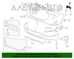 Suportul pentru bara de protecție față dreapta GMC Terrain 18-21