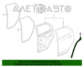 Уплотнитель двери боковой задний правый GMC Terrain 18- задний