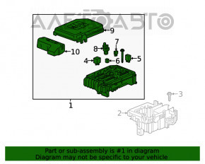 Blocul de siguranțe sub capotă GMC Terrain 18-21