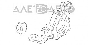 Capacul spate stânga Audi A6 C7 12-18 AWD crăpat silentios