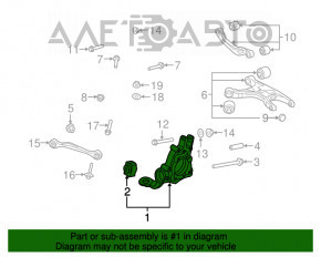 Capacul spate stânga Audi A6 C7 12-18 AWD crăpat silentios