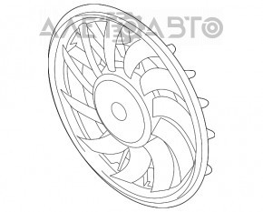 Ventilatorul de răcire Audi A6 C7 12-18 2.0 mare