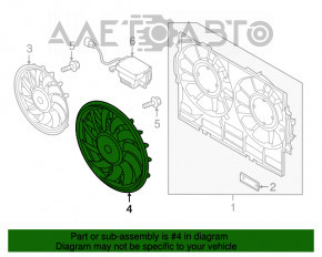 Ventilatorul de răcire Audi A6 C7 12-18 2.0 mare