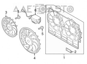 Ventilatorul de răcire Audi A6 C7 12-18 2.0 mare