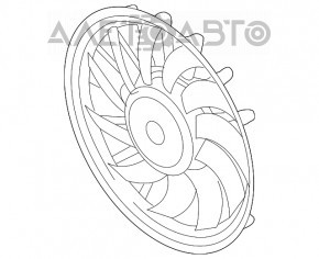 Вентилятор охлаждения Audi A6 C7 12-18 2.0 малый