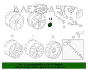 Центральный колпачок на диск Audi A6 C7 12-18 68мм