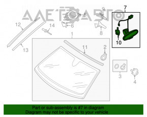 Oglindă interioară Audi A6 C7 12-18 fără auto-întunecare, gri nou OEM original