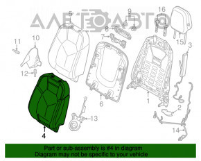 Scaun de pasager Porsche Cayenne 958 11-14 cu airbag, piele neagră, electric