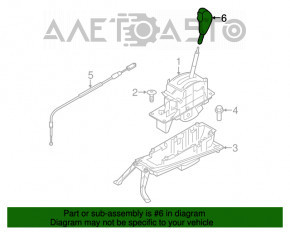 Ручка КПП Porsche Cayenne 958 11-14 кожа черн, царапины