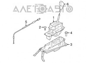 Ручка КПП Porsche Cayenne 958 11-14 кожа черн, царапины