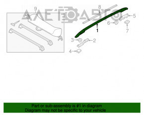 Bara longitudinală stângă Porsche Cayenne 958 11-14, neagră