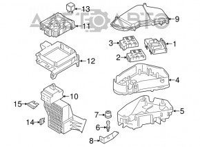 Capacul cutiei de siguranțe sub capotă pentru Porsche Cayenne 958 11-17 Hybrid.