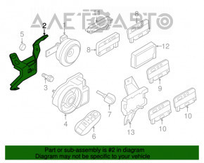 Suport pentru sirena Porsche Cayenne 958 11-17