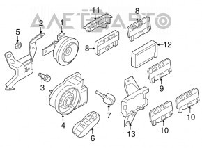 Suport pentru sirena Porsche Cayenne 958 11-17