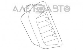 Ventilatorul de aerisire al consolei centrale pentru al doilea rând de scaune din dreapta pentru Porsche Cayenne 958 11-14 crom s-a umflat