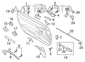 Controlul geamului electric din față dreapta pentru Porsche Cayenne 958 11-17 negru cu crom