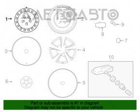 Capac usa spate dreapta Toyota Highlander 14-19, arc nou, neoriginal.