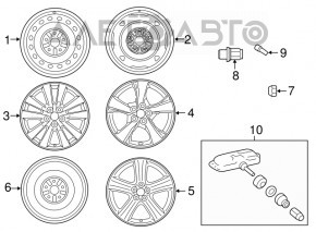 Capac usa spate dreapta Toyota Highlander 14-19, arc nou, neoriginal.