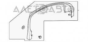 Cadru ușă interioară spate dreapta Ford Escape MK4 20- negru, zgârieturi