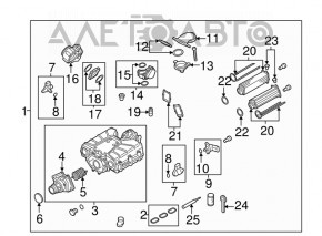 Compresorul asamblat Porsche Cayenne 958 11-17 Hybrid cu clapete de accelerație și intercoolere.