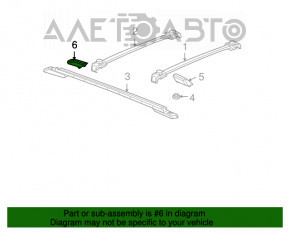 Decorație șină longitudinală față dreapta Dodge Journey 11 - nou original OEM