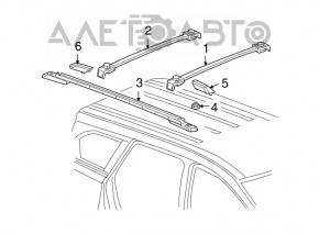 Capacul longitudinal al balustradei din spate stânga Dodge Journey 11-