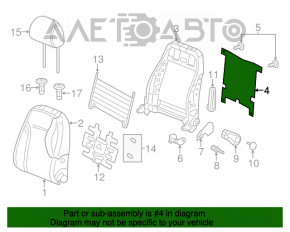 Поддержка спины водительского сидения VW Passat b7 12-15 USA электро