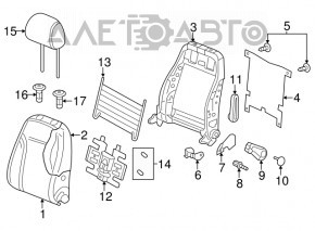 Поддержка спины водительского сидения VW Passat b7 12-15 USA электро