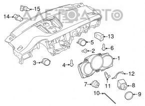 Cronograf Porsche Cayenne 958 11-14, defect la acul ceasului