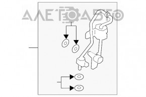 Racordul de răcire a turbinei superioare Ford Escape MK4 20-22 1.5