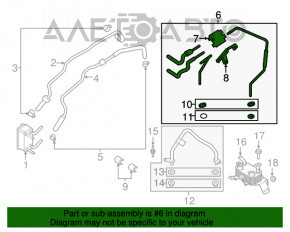 Supapa de control a sistemului de răcire a cutiei de viteze automată Ford Fusion mk5 17-20 1.5t