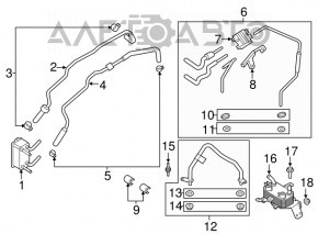 Supapa de control a sistemului de răcire a cutiei de viteze automată Ford Fusion mk5 17-20 1.5t