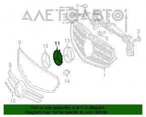 Grila radiatorului Mercedes GLA 15-20 completă