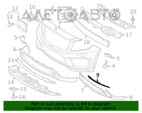 Moldură de ajustare a barei față Mercedes GLA 15-17